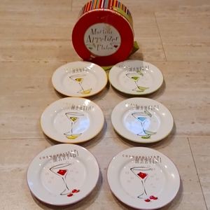 Set of Six Cider House Martini Appetizer Plates